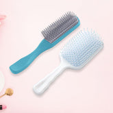 Kuber Industries Hair Brush | Flexible Bristles Brush | Hair Brush with Paddle | Straightens & Detangles Hair Brush | Suitable For All Hair Types | Hair Brush Styling Hair | Set of 6 | Blue & Blue